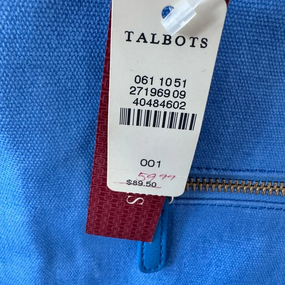 Talbots Sky Blue Tote Bag - Picture 5 of 8